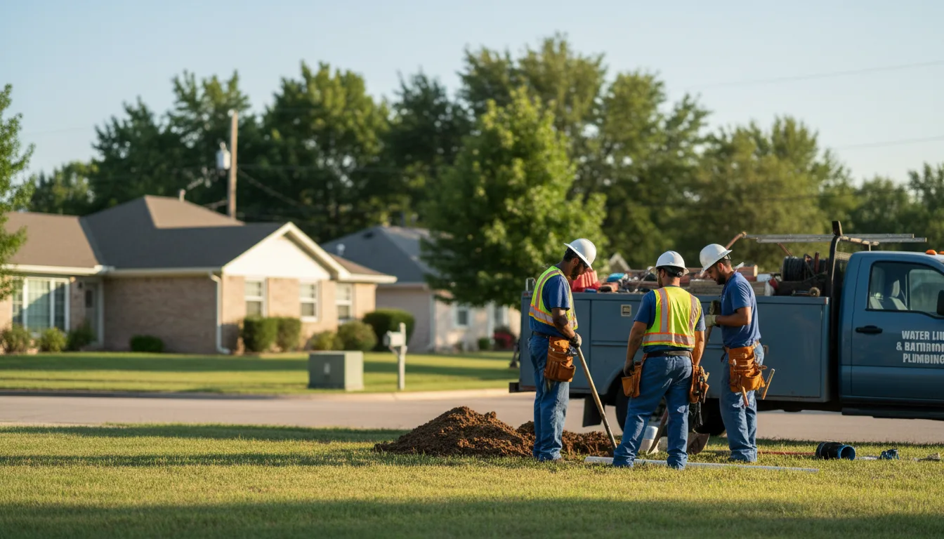 Residential water line and bathroom plumbing service in Columbia, PA